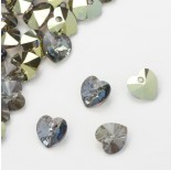 Zdjęcie - Swarovski heart pendant irdescent green 10mm